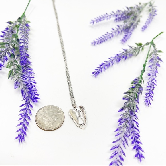 925 Sterling Silver Angel Wings with Heart Dainty Pendant Necklace Vintage - Picture 5 of 5